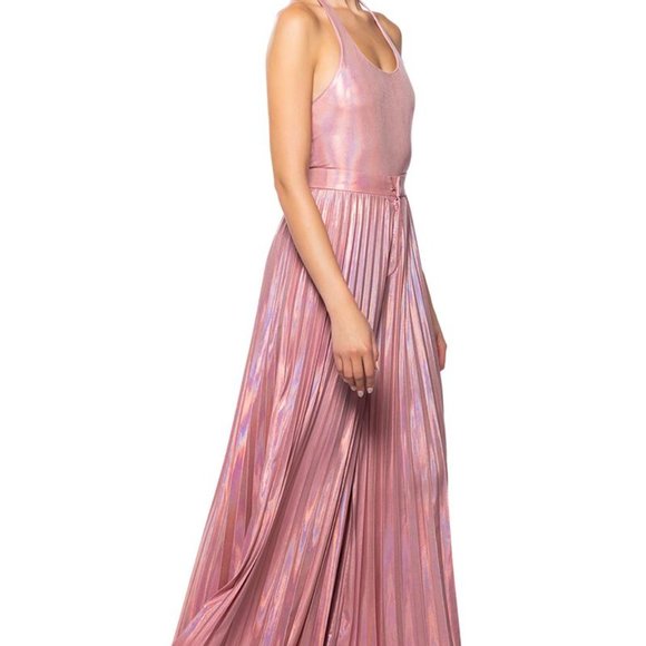 Stasia 3006 Pretty in Pink Metallic Sleeveless Bodysuit L XL - Picture 7 of 8